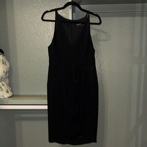 DO+BE Black Sleeveless Wrap Dress V Neck